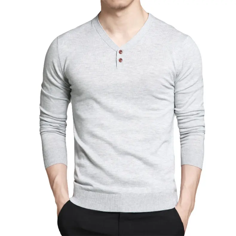5colors 2018 Spring Men Sweaters Combed Cotton V neck Long Sleeve Knitted Polo Shirts Men Pullovers Autumn M-4XL Muls Brand New-02