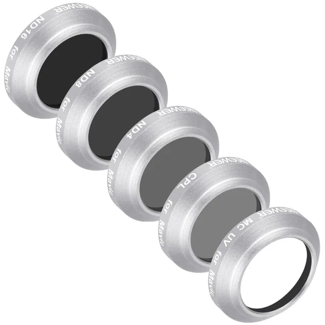Cheap Neewer 5 Pieces Filter Kit for DJI Mavic Pro Drone Quadcopter UV CPL ND4 ND8 and ND16 Filter Optical Glass Aluminum Alloy Frame