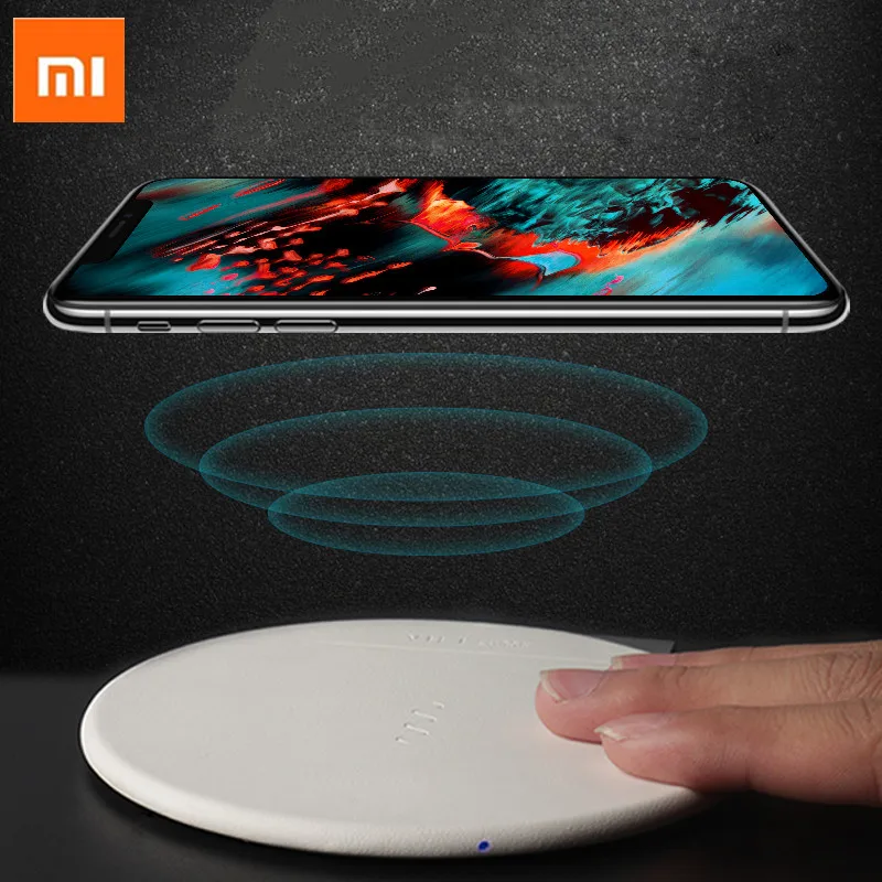 

Newest Xiaomi Eco-Brand VH Wireless Charger Pad 5V/2A 5W Qi Standard 9V/1.67A 7.5w/10W QC 3.0 Fast Charging Pad for iphone X H20