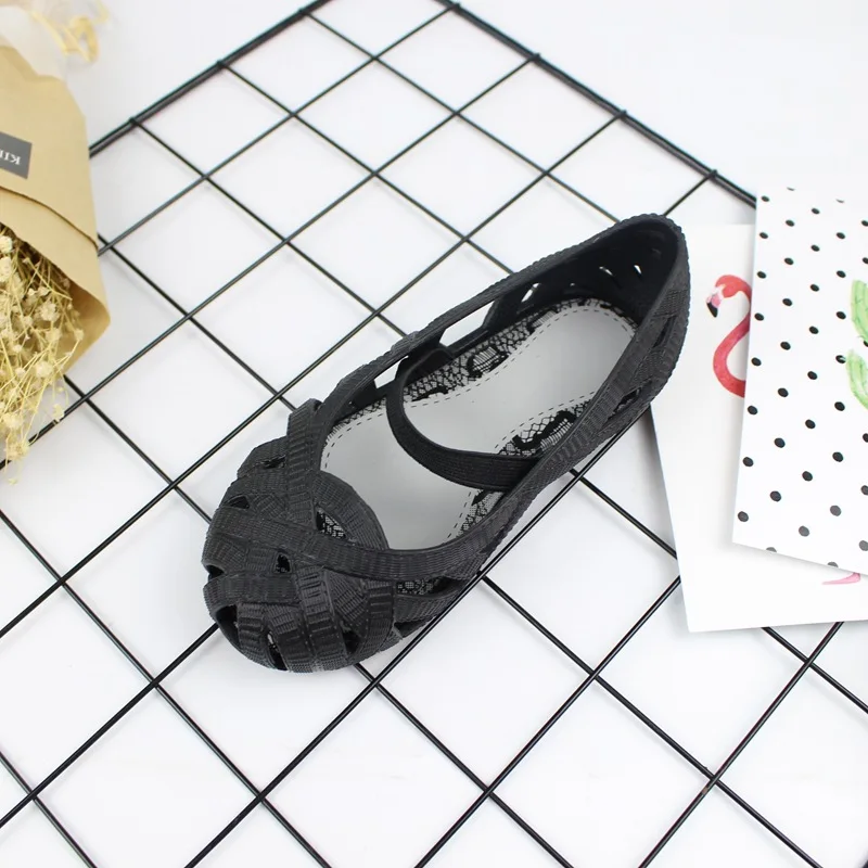 Mini Melissa PVC Children shoes Bird 's Nest style Campana Zig Zag Slip On Flat (Toddler) Kids shoes