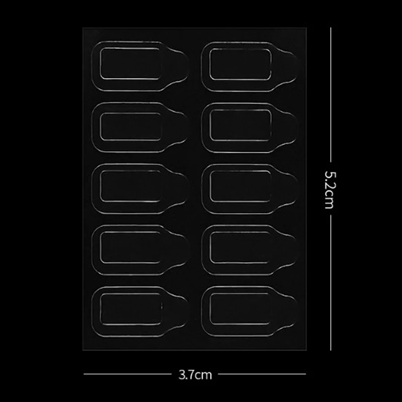 100 шт/10 листов прозрачные двухсторонние клейкие наклейки с лентами для дизайна ногтей накладные ногти инструменты для наращивания