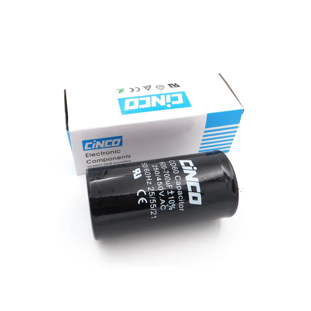 

600-700uF 250-450V AC Appliance Motor Start Run Capacitor CD60 Air Compressor Capacitors Heavy Duty Electric Motor Starting