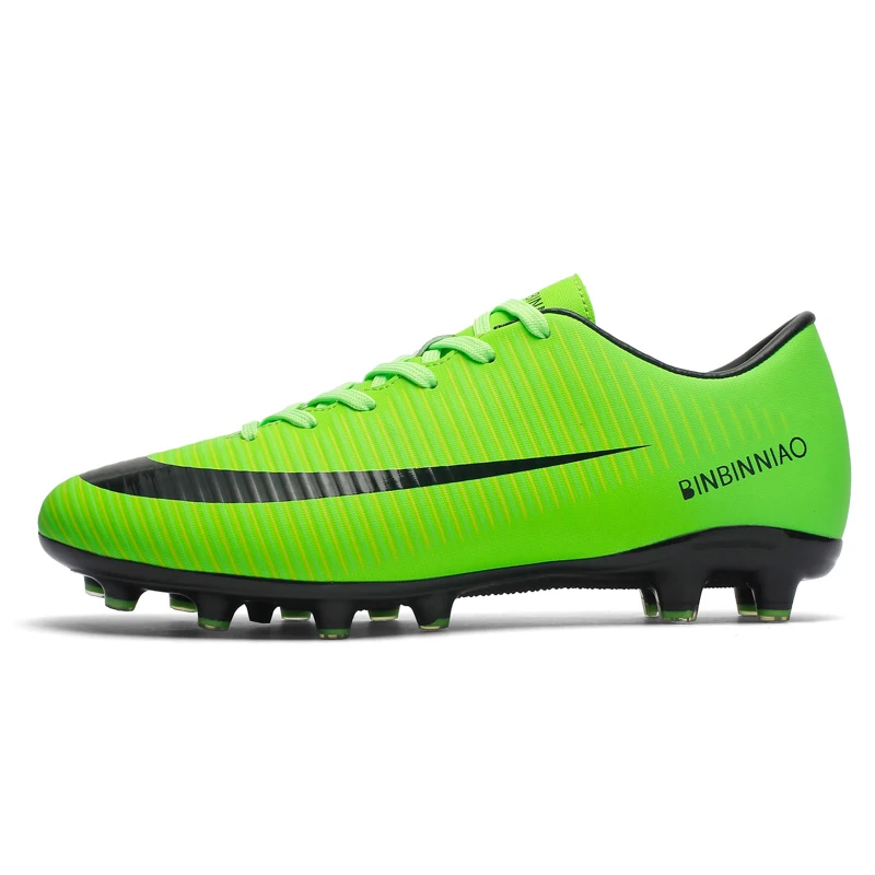 Новые мужские футбольные бутсы, уличные Бутсы для мальчиков, футбольные бутсы, Детские тренировочные кроссовки Zapatillas Futbol Sala Hombres - Цвет: Green