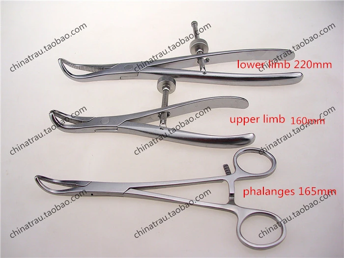 Medical orthopedic instrument bone holding forceps inner plate holder