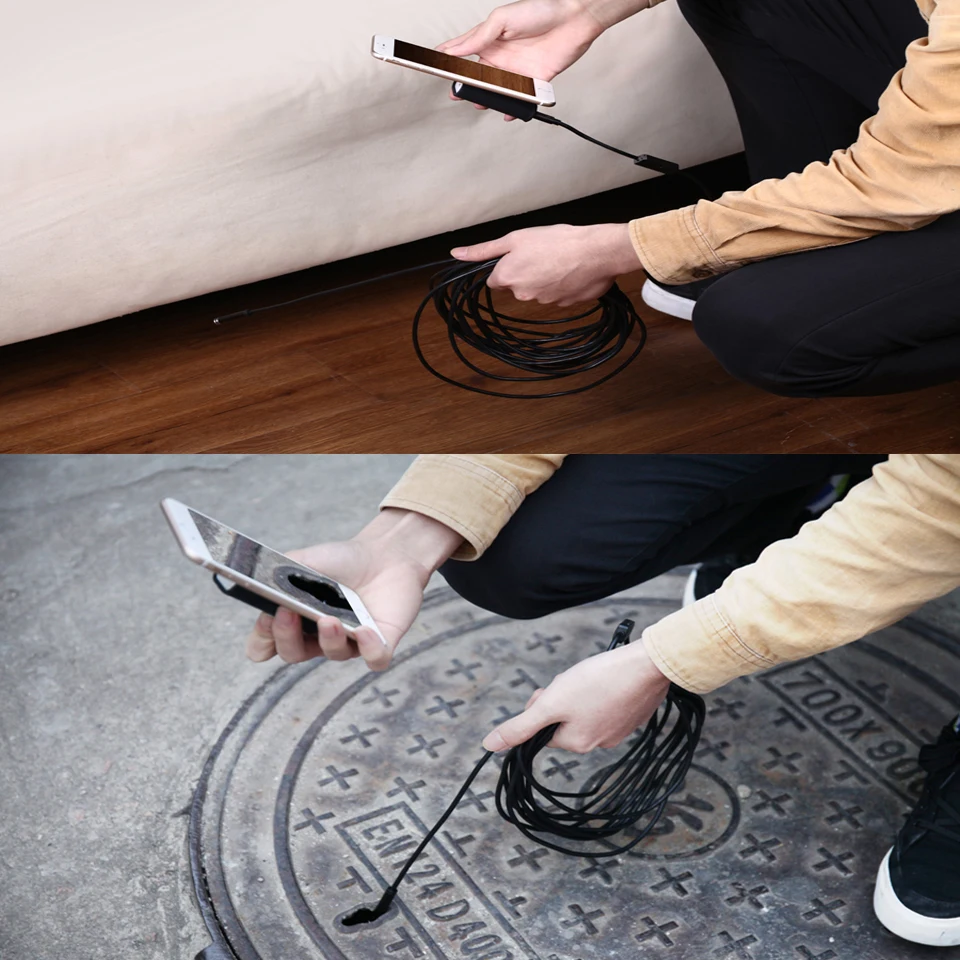 Wi Fi эндоскоп Камера USB HD 1200 P Android IOS Беспроводной Водонепроницаемый IP68 змея трубой