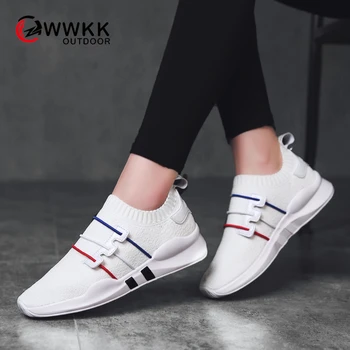 

WWKK 2019 Autumn Women Sneakers Sport Running Shoes Woman Outdoor Breathable Training Slip-on Female Fashion Sneakers Women