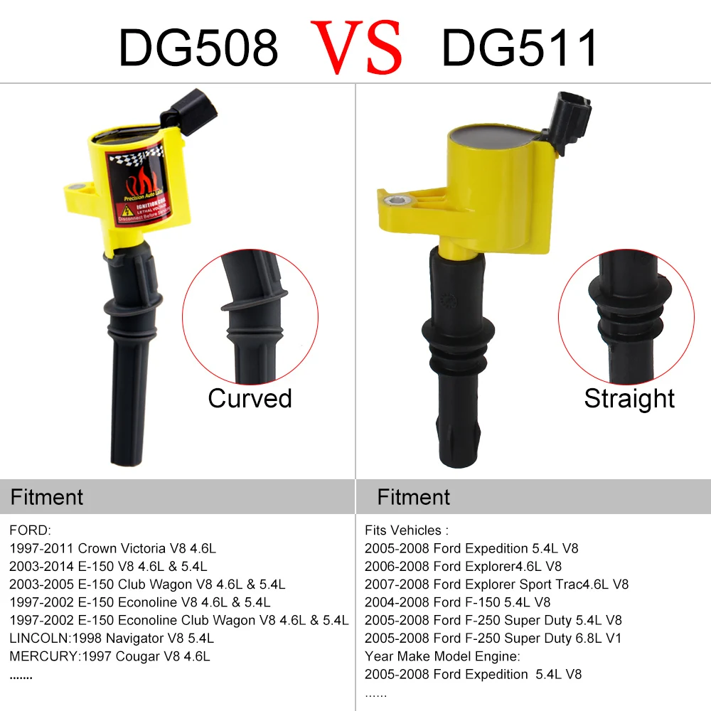 Cena 8 sztuk cewki zapłonowe dla Ford lincoln mercury 4.6L 5.4L 6.8 L V8 DG508Y8 88921369 A780X12300HA C409 C469
