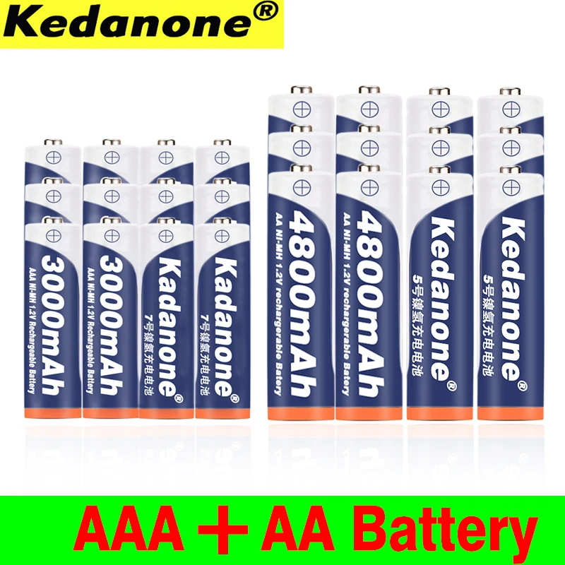 

1.2V 4800mAh NI MH AA Rechargeable Batteries+AAA battery 3000 mAh Rechageable battery NI-MH 1.2 V AAA battery