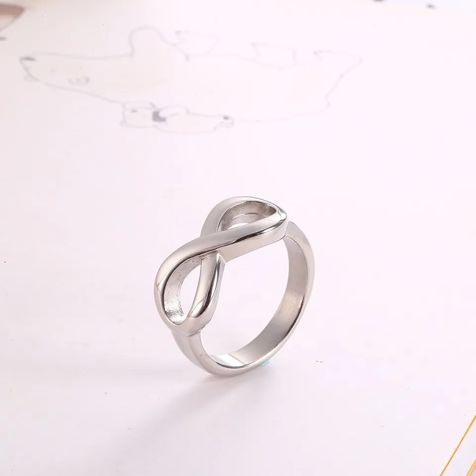 RIR классическое Бесконечное Кольцо из нержавеющей стали свадебное предобручальное кольцо для женщин из нержавеющей стали Женские Крошечные кольца вечности