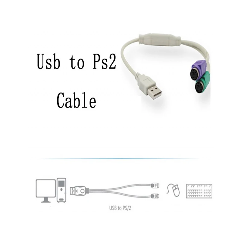 Kebidu USB мужчина к PS/2 клавиатура мышь женский USB порт адаптер конвертер для ПК к sony Playstation 2 PS2 игровой компонент