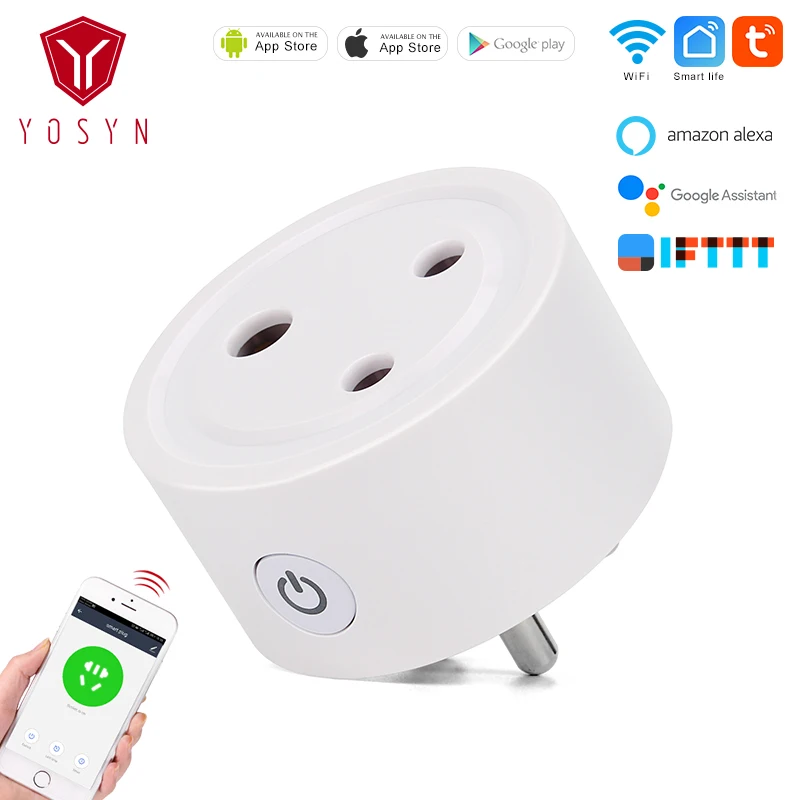 

YOSYN Mini Smart Power Socket Plug Wifi Remote Plug Wireless Timer Switch Power Socket Smart Phone Control Plug Socket Adaptor
