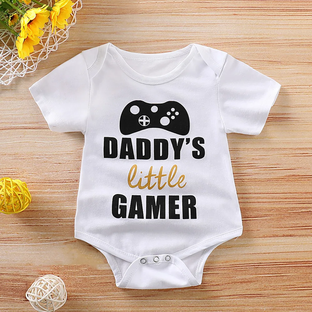 Father Day Toddler Unisex Newborn Infant Bebe Girl Boy Short Sleeve