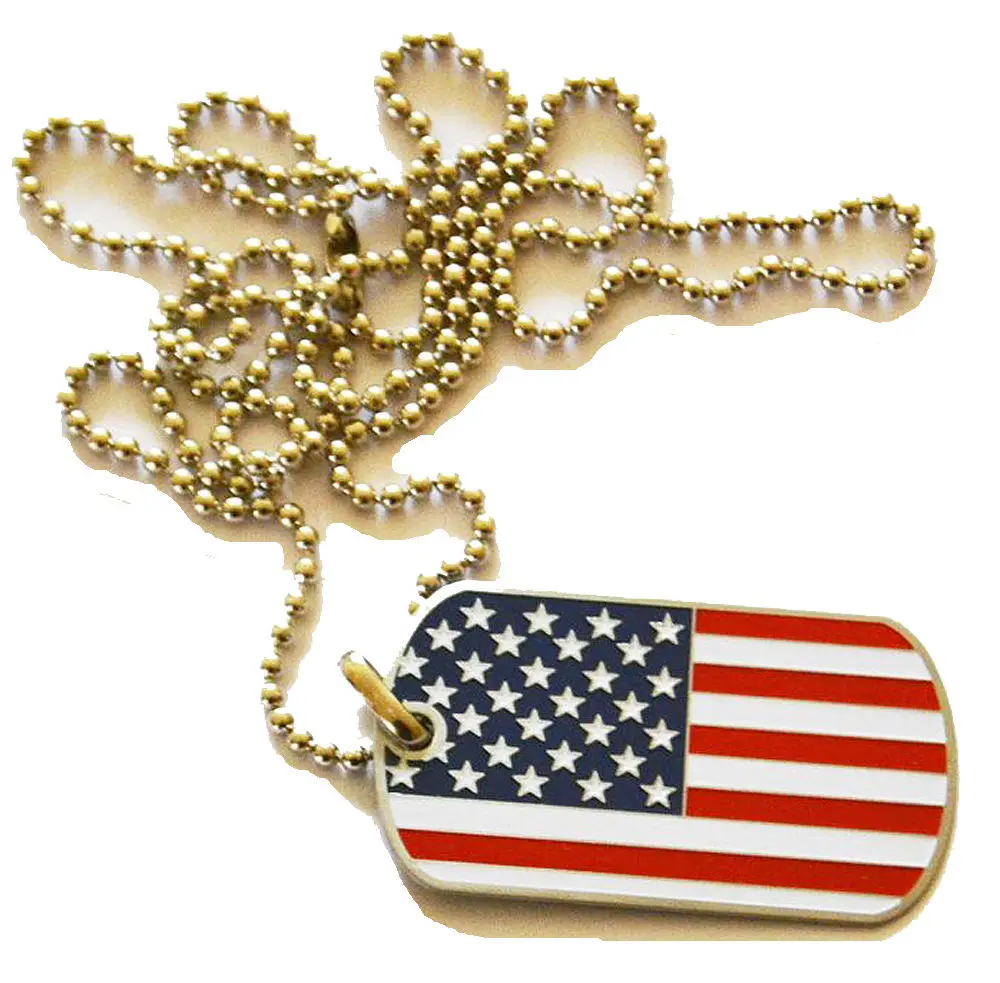 flag Dog Tag big discount custom America Stars & Stripes Flag dog tag