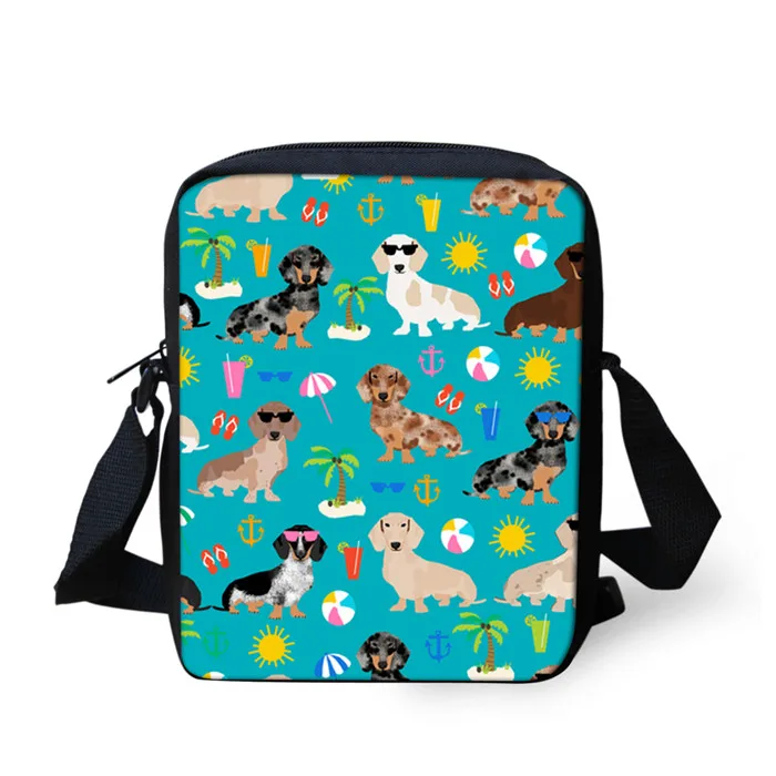 FORUDESIGNS сумки-мессенджеры с принтом таксы, собаки, сумки на плечо для женщин, детей, дорожные повседневные сумки через плечо, маленькая сумка в африканском стиле - Цвет: ZJZ103E