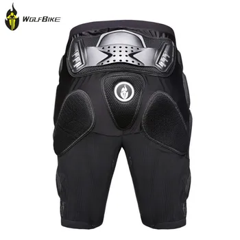 

WOLF BIKE Racing Hockey Pants Armor Leggings Pants Knight Brace Armor Off-road Motorcycle Shorts Motorcycle Protective Gear