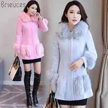 Brieuces New 2017 Winter Woolen Coat Women Fashion Fur Collar Long Womens Wool Blended Jacket Female Hot Sale Trench Outwear Brieuces New 2017 Winter Woolen Coat Women Fashion Fur Collar Long Womens Wool Blended Jacket Female Hot Sale Trench Outwear