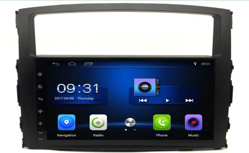 Sale 9 inch Android 8.1 car dvd gps navigation For Mitsubishi Pajero 2006-2011 multimedia radio dvd system 3G 4G WIFI OBD DVR CAMERA 1