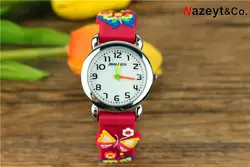 Новые милые детские простые цифровые наручные часы с силиконовым циферблатом 3 d желейные кварцевые часы для школьников