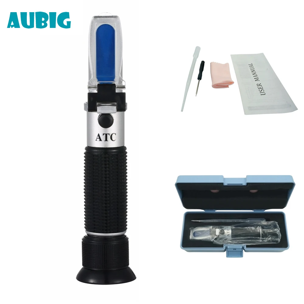 

AUBIG 3 In 1 Professional Bee Honey Refractometer Baume Brix Water Meter Tester 58%~92% Honey Concentration Meter Refractometer