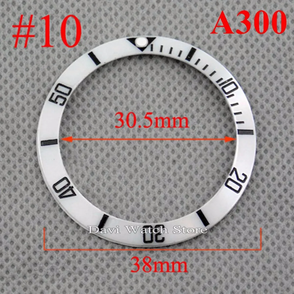 

38mm/40mm White Ceramic Fit GMT Automatic Movement Fit 40/43mm Watch Case Bezel