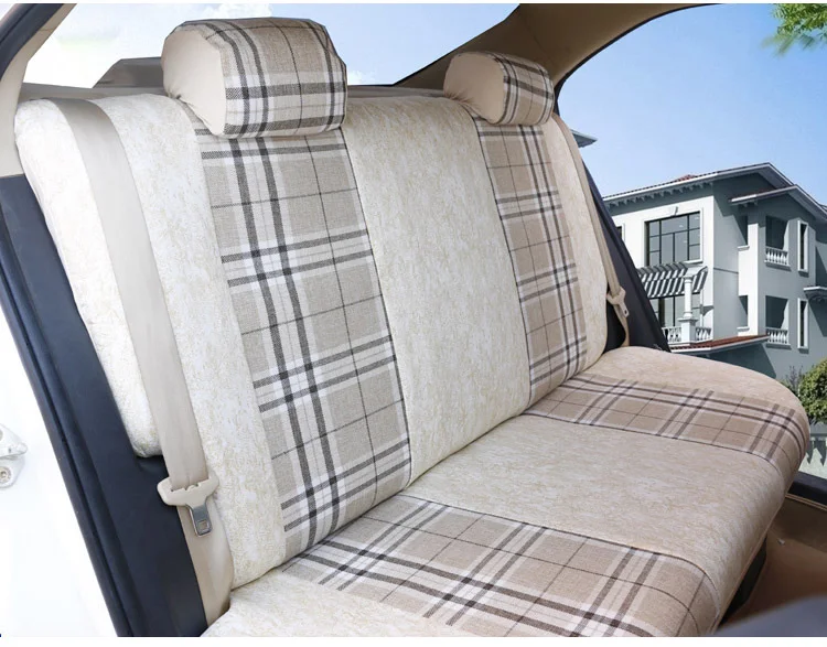 O SHI чехол для сиденья автомобиля на заказ удобный дышащий Льняной материал Пятиместный специальный чехол для Volkswagen Polo