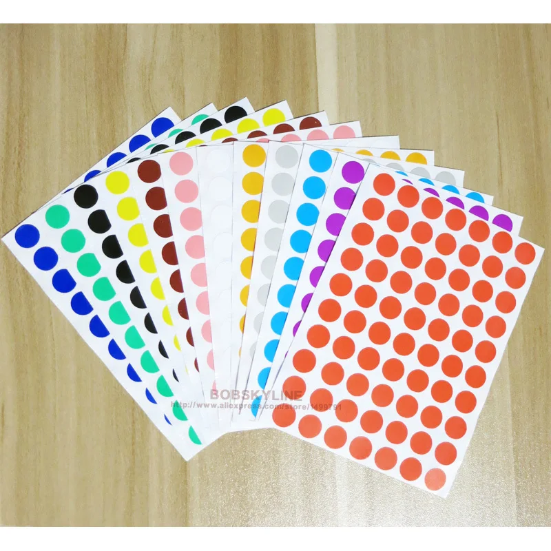 Buy 4200pcs/60sheets Diameter 10mm Colorful Round