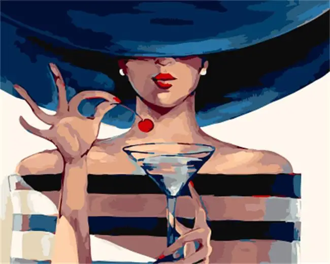 

DRAWJOY Framed DIY Painting By Numbers Of Beauty Lady Oil Painting Home Decor For Living Room Coloring By Numbers On Canvas
