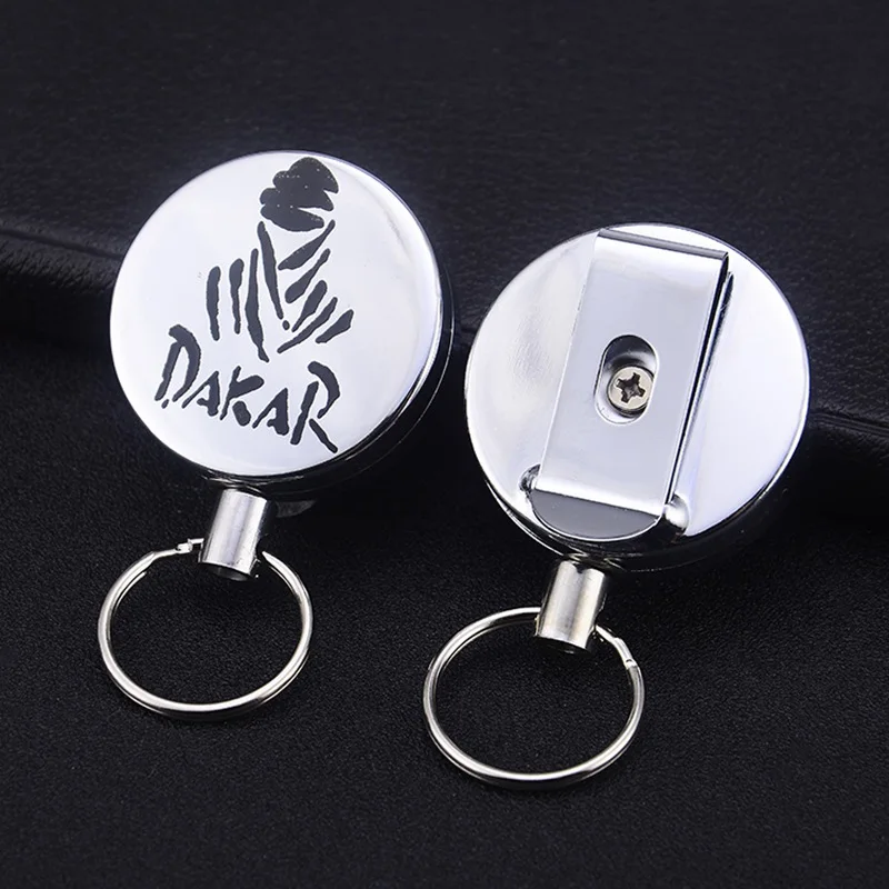 1 قطعة يطير الصيد معالجة صناديق ضام الاكسسوارات شارة حامل قابل للسحب مفتاح سلسلة حلقة Carabiners كليب أسلاك الفولاذ الحبل