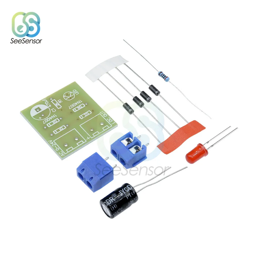 2PCS IN4007 bridge rectifier AC to DC converter wave rectifier circuit
