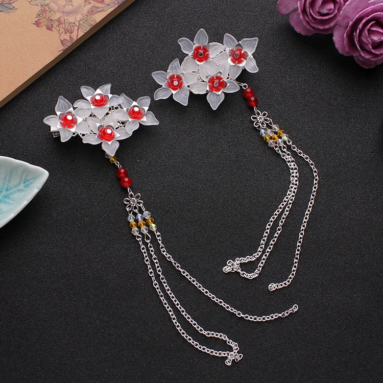 

Light ancient style Hanfu hairpin small fresh cherry hairpin daily Chinese element pair clip duckbill clip gift