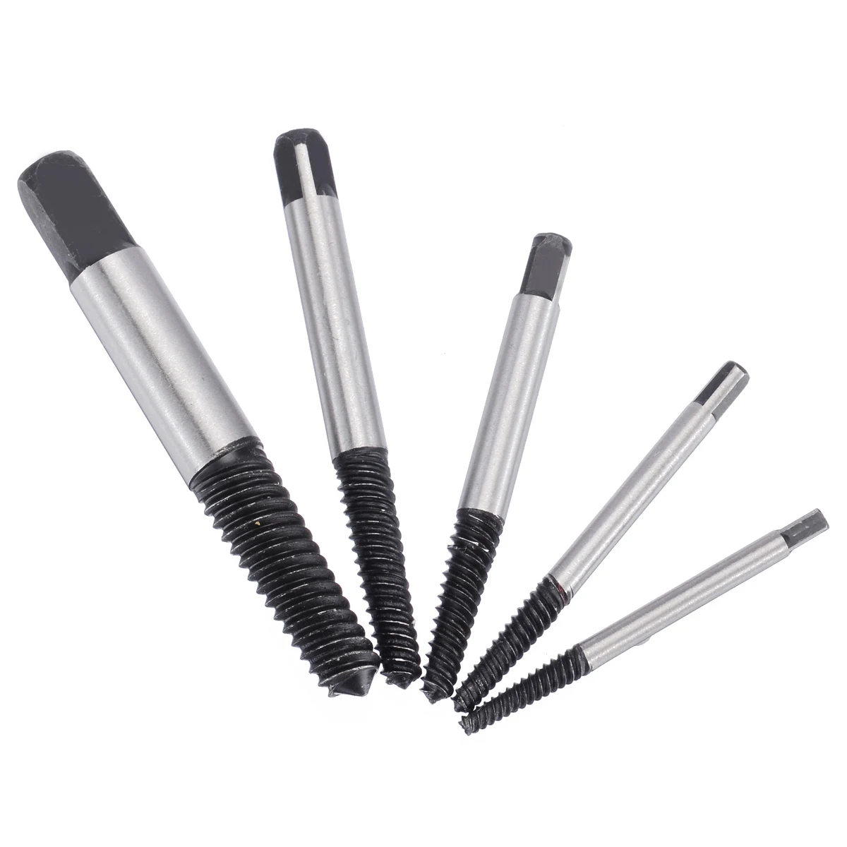 5pcs HSS Screw Extractor Center Drill Bits Guide Set Broken Damaged Bolt Remover Removal Speed Easy Out Tool With Storage Case