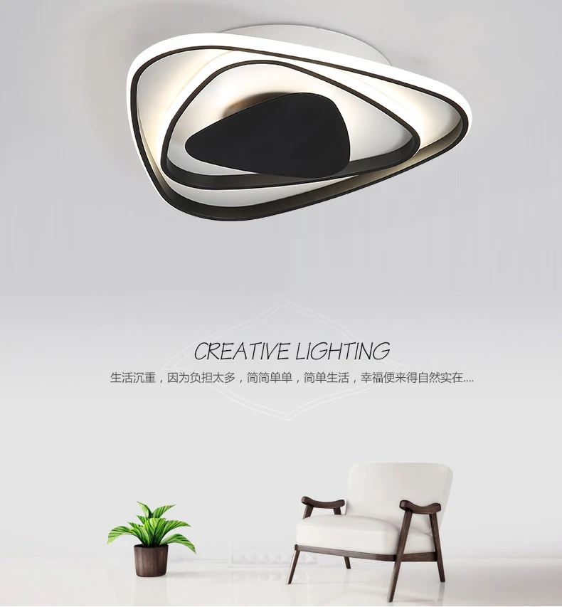 

Modern LED Living room ceiling light For Bedroom restaurant Ceiling lamp Black/White color with remote control