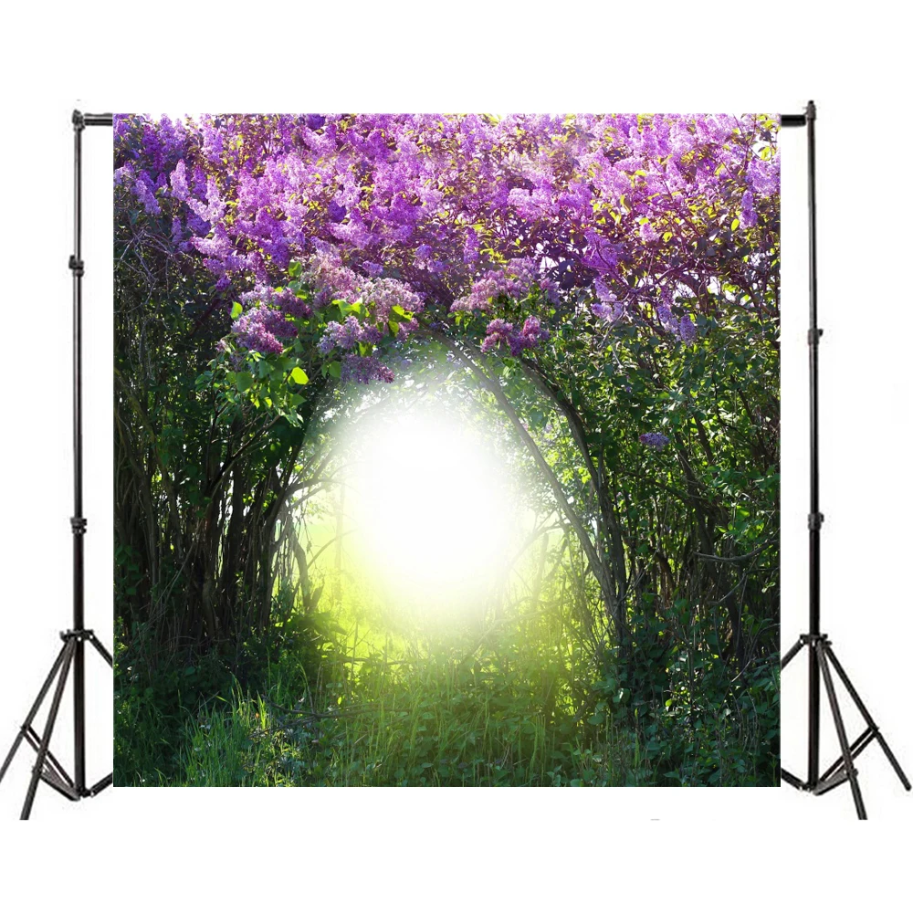 Laeacco Magic Spring Forest Flowers Branch Grassland Photography Backgrounds For Photo Studio Vinyl Custom Photo Backdrops Props
