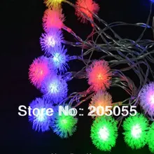 10 м 60 Светодиодный пушистый RGB Шар Edelweiss Снежинка светодиодный свет шнура многоцветный 220 в ЕС штекер цвет яркий цвет изменение Рождество