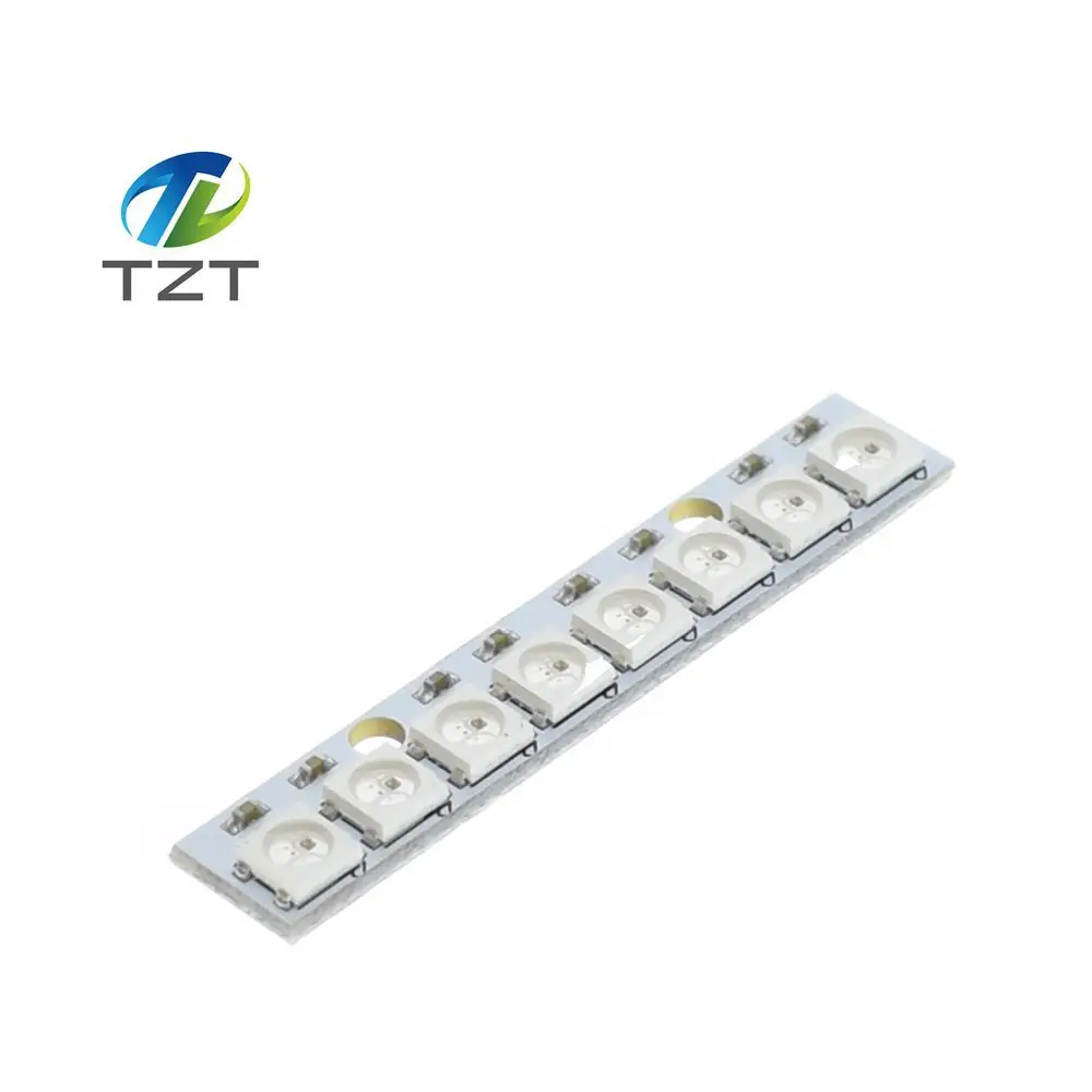 

TZT teng 1pcs Stick 8 channel WS2812 5050 RGB LED lights built-in full color-driven development board