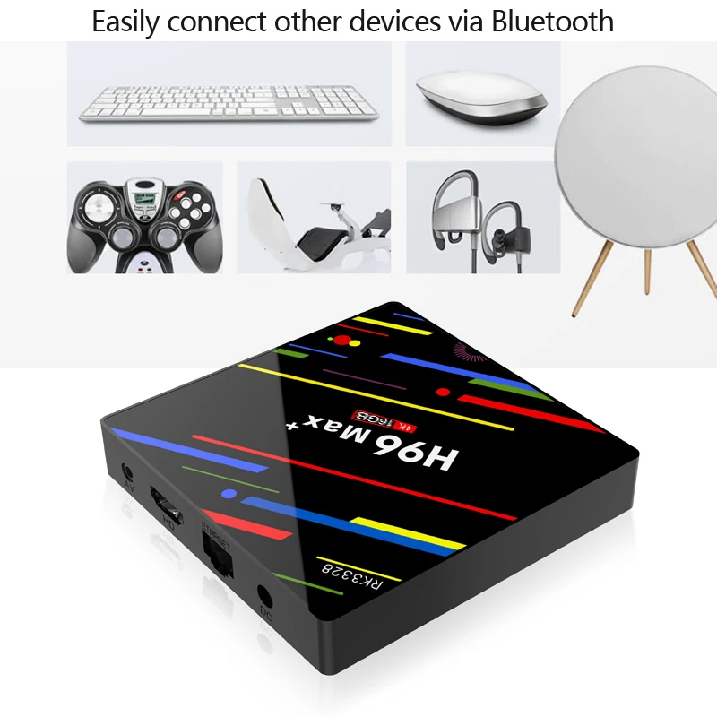 H96 Max Plus Android 8 1 ТВ приставка WiFi RK3328 Смарт android 2 ГБ + 16 Гб четырехъядерный 4 K