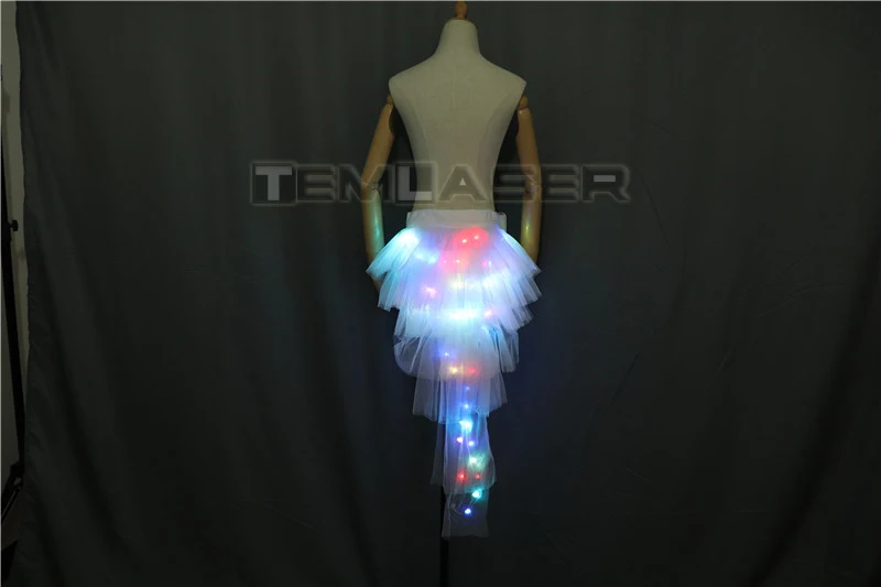 Модная танцевальная светодиодный юбка-пачка, неоновая модная Радужная мини-пачка, нарядный костюм, светильник для взрослых, юбка TFS, Корсетная юбка-пачка r