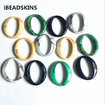 

New arrival! 40x35mm Acrylic marble effect oval-shape chain beads for jewelry making(Design as shown)
