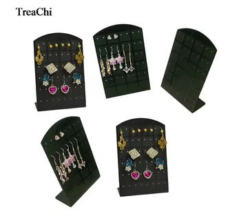 

Wholesale 5 Pcs L Shape Plastic Jewelry Display Shelf 48 Holes Black Earring Organizer Stud Storage Stand 12.5*3.5*8.5 cm