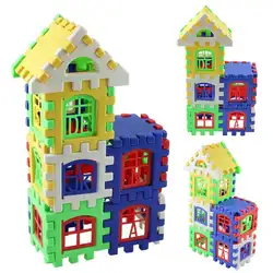 24 предмета детская дом строительные блоки Строительство игрушки домик обучения здание игрушка детей развитие