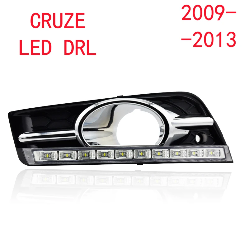 

Turn off and dimming style relay LED Car DRL Daytime Running Lights for Chevrolet Cruze 2010 2011 2012 2013 with fog lamp