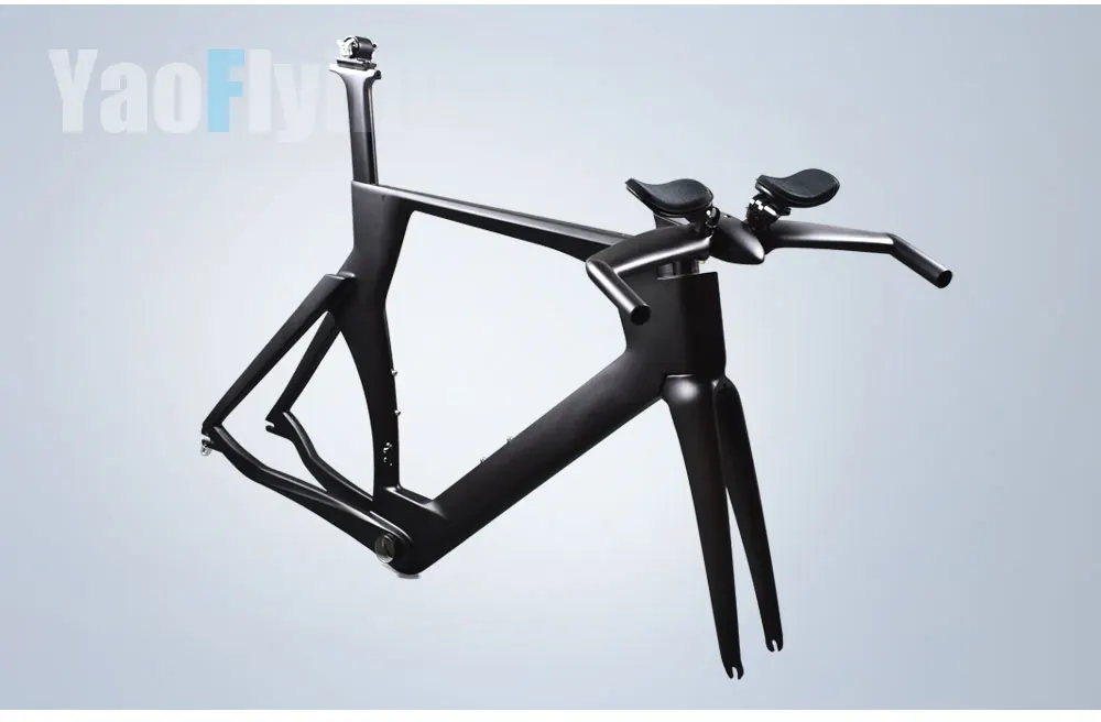 Clearance Airwolf Time Trail Carbon Bike Frame triathlon bike carbon road frame include fork/headset seatpost/clamp/stem/bar carbon frame 17