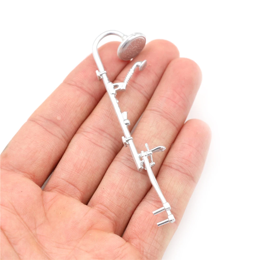 1:12 Miniature Bathroom Bath Shower Faucet Dollhouse Bathroom Accessories Dollhouse Miniature Faucet