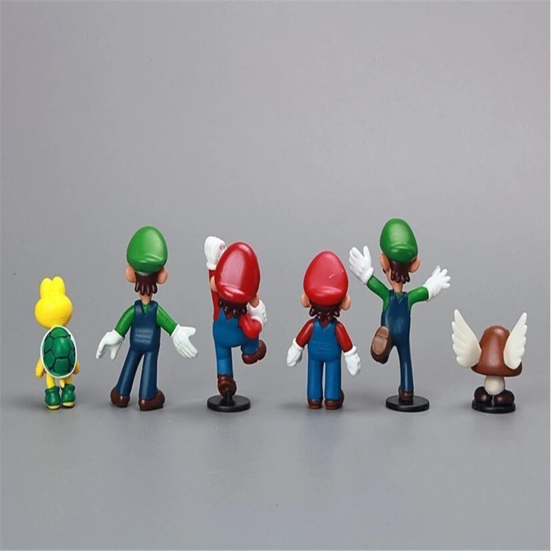 Super Mario Bros juguetes modelo 18 unids/Набор 3-7 cm1 Unidades caliente juego Super Mario Bros figura modelo juguete Super Mari