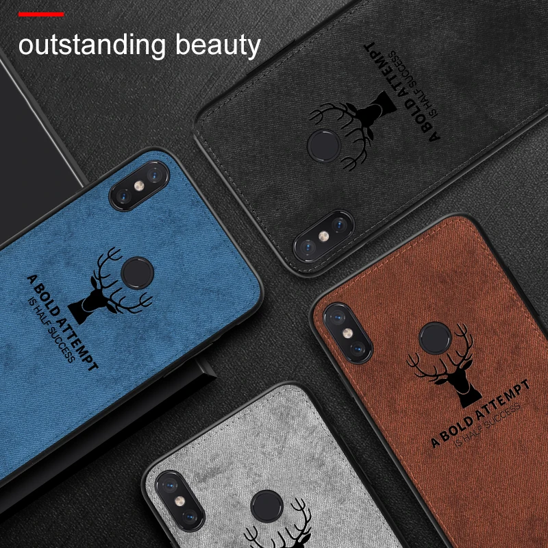 

For Redmi Note 5 Note6 Case For Redmi 5 5Plus 6 6A 6 Pro Cover Deer Fabric Silicone For Xiaomi Mi A1 A2 Lite 5x 6x Mi 8 SE Pro