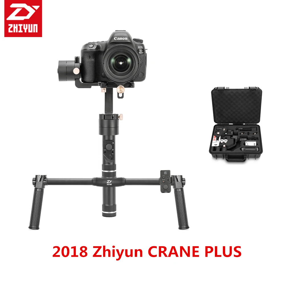 Zhiyun Crane + Plus 3 осевой двойной Ручной Стабилизатор DSLR 2 5 кг нагрузка для