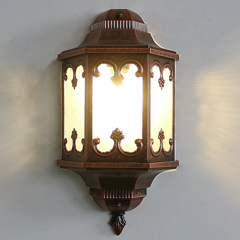 

Outdoor wall lamp waterproof European retro balcony courtyard lamp creative corridor stairs toilet lamp outdoor LED wall light