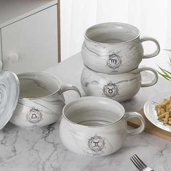 

Nordic ins ceramic bowl instant noodles oatmeal bowl milk breakfast bowl with salad bowl lunch box lunch box Kitchen utensils