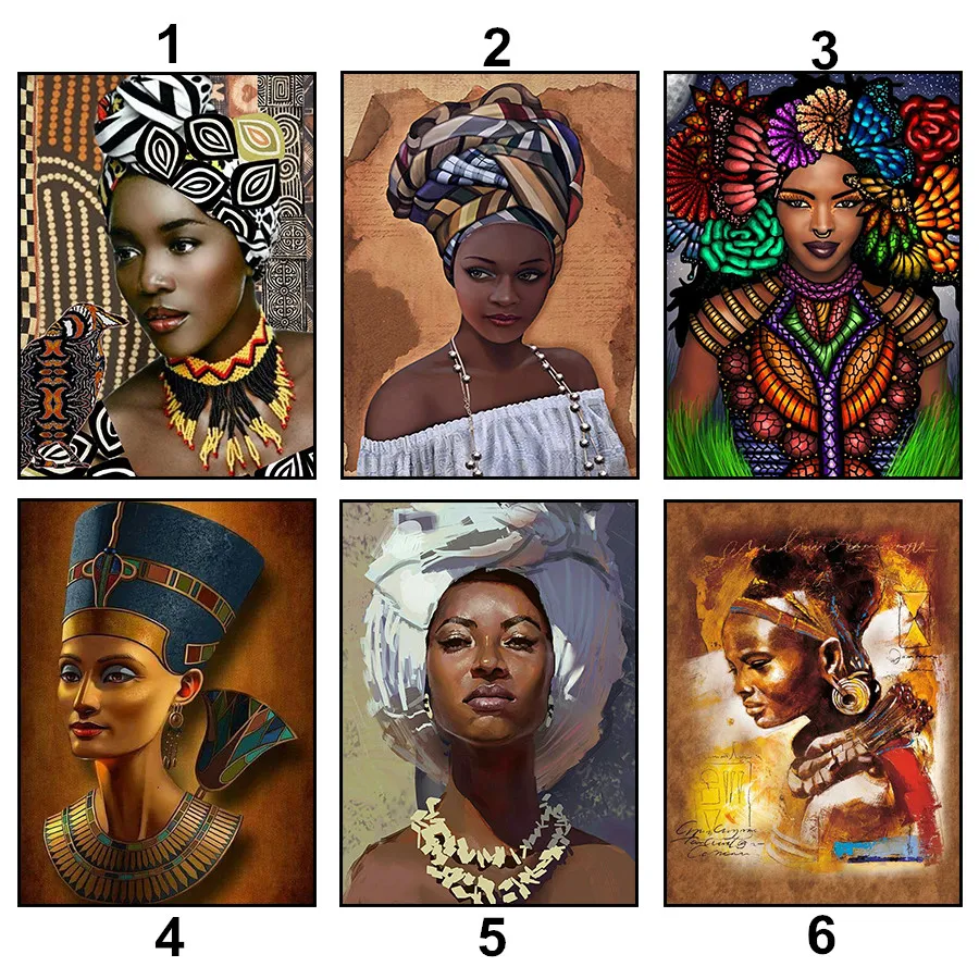 

Diamond Embroidery 5d Painting Egyptian Queen Africa Indians Women DIY Crystal Mosaic Picture Full Square Drill Diamond Painting