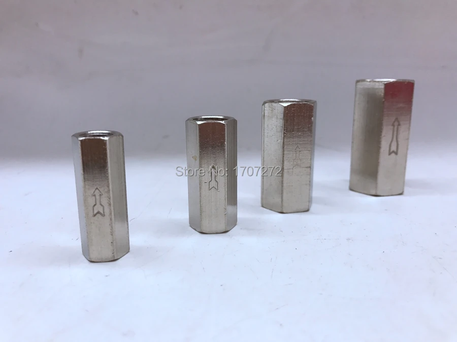 

free shipping Brass 1/8" 1/4'' 3/8" 1/2"Threaded BSPP Female Full Port One Way Air Check Gas Oil Water Valve